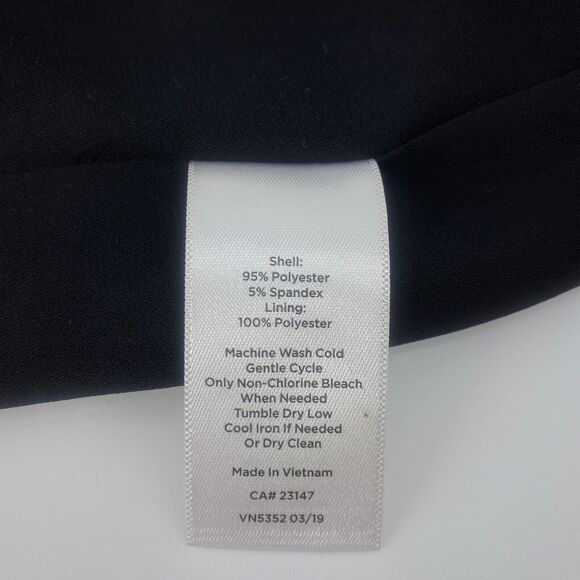 Talbots Long Pleated Full Skirt Geometric Print Lined Side Zip Black Red Size 6 - Picture 7 of 10